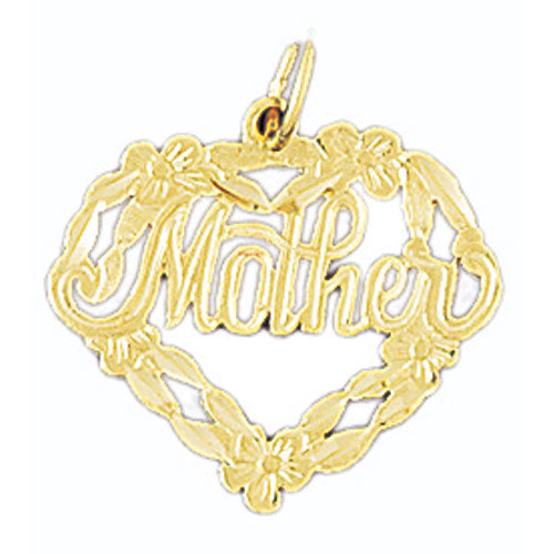 14k Yellow Gold Mother Charm