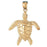 14k Yellow Gold Turtles Charm