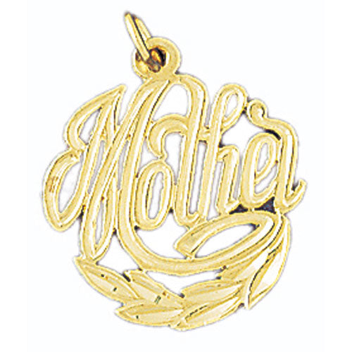 14k Yellow Gold Mother Charm