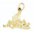 14k Yellow Gold #1 Madre Charm