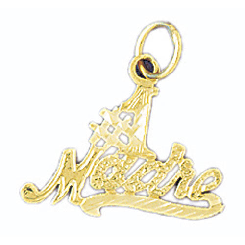 14k Yellow Gold #1 Madre Charm