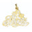 14k Yellow Gold #1 Mama Charm