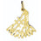 14k Yellow Gold #1 Madre Charm