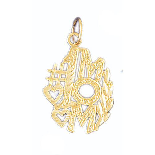 14k Yellow Gold #1 Mother Charm