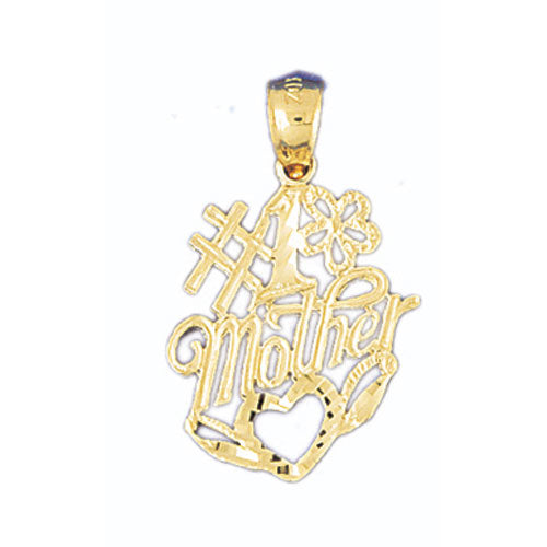 14k Yellow Gold #1 Mother Charm