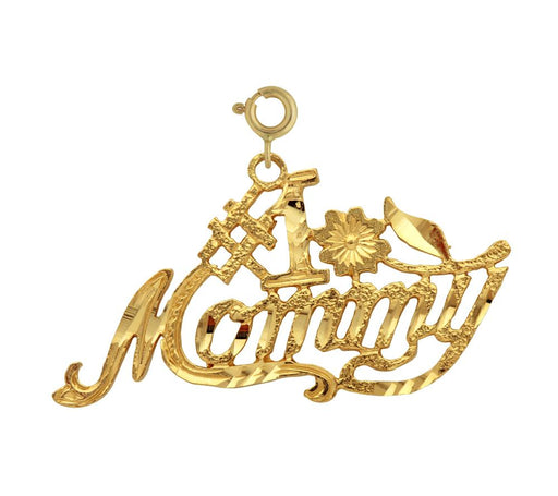 14k Yellow Gold #1 Mommy Charm