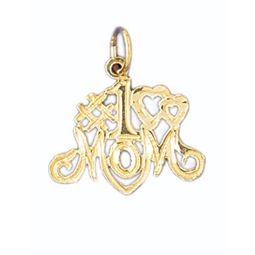 14k Yellow Gold #1 Mother Charm