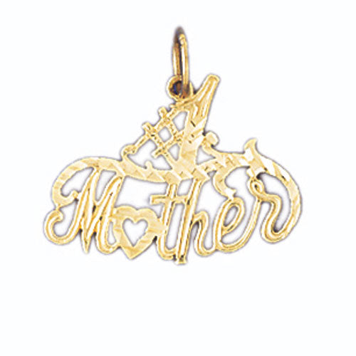 14k Yellow Gold #1 Mother Charm