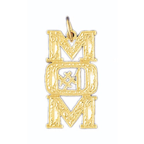 14k Yellow Gold #1 Mom Charm