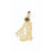 14k Yellow Gold #1 Mom Charm