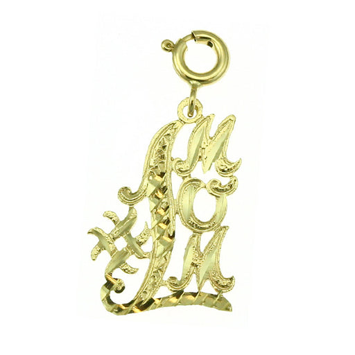 14k Yellow Gold #1 Mom Charm