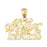 14k Yellow Gold Mother of Triplets Charm