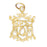 14k Yellow Gold Best Mom Charm