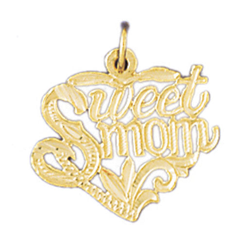 14k Yellow Gold Sweet Mom Charm