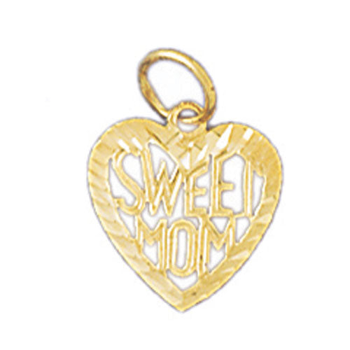 14k Yellow Gold Sweet Mom Charm