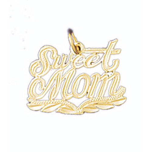 14k Yellow Gold Sweet Mom Charm