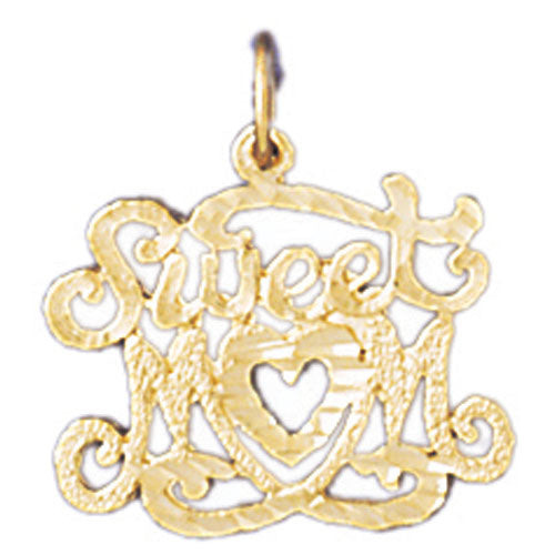 14k Yellow Gold Sweet Mom Charm