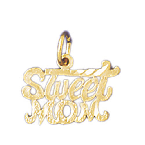 14k Yellow Gold Sweet Mom Charm