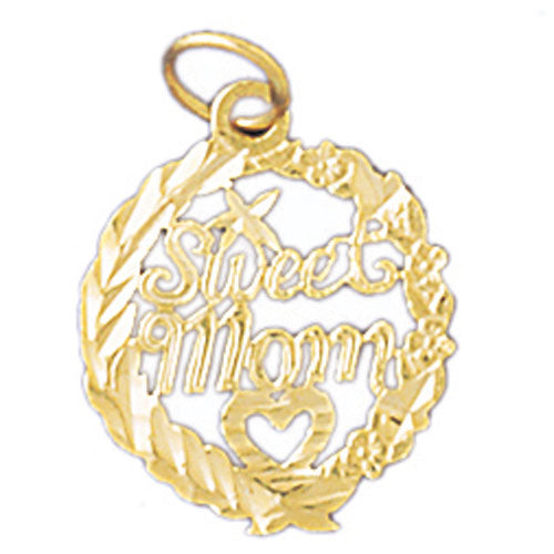 14k Yellow Gold Sweet Mom Charm