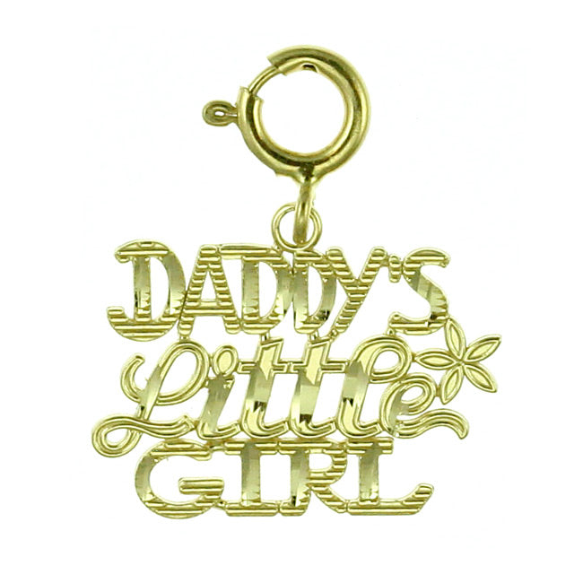 14k Yellow Gold Daddy's Little Girl Charm