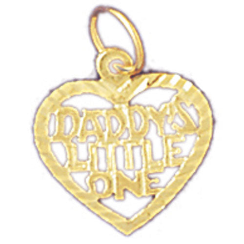 14k Yellow Gold Daddy's Little One Charm