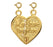 14k Yellow Gold Breakable Heart Mother Daughter Charm