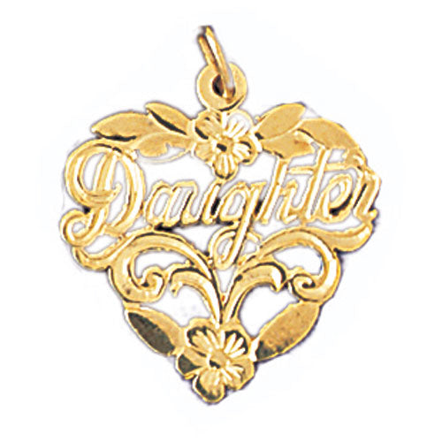 14k Yellow Gold Daughter Charm
