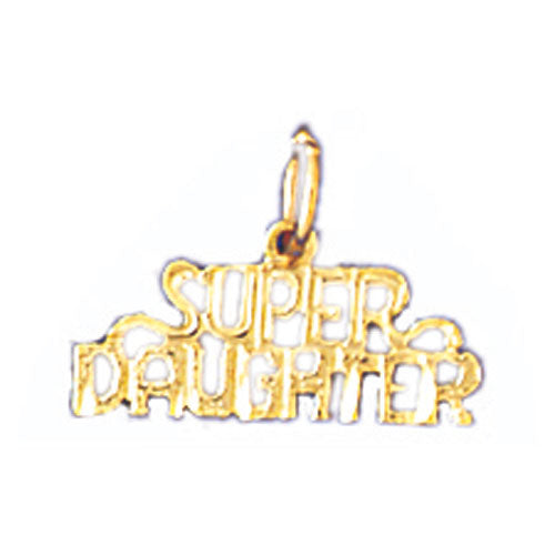 14k Yellow Gold Super Daughter Charm