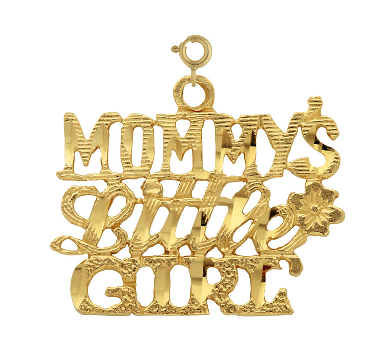 14k Yellow Gold Mommy's Little Girl Charm