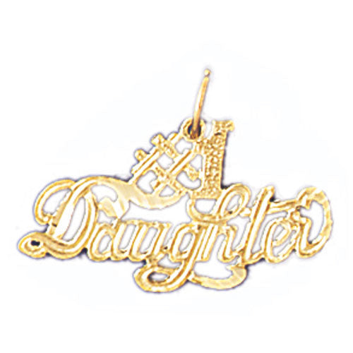 14k Yellow Gold #1 Daughter Charm