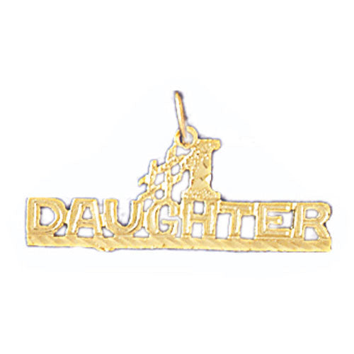 14k Yellow Gold #1 Daughter Charm