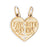 14k Yellow Gold Breakable Heart Favorite Sisters Charm