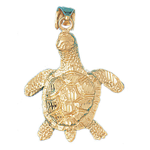 14k Yellow Gold Turtles Charm