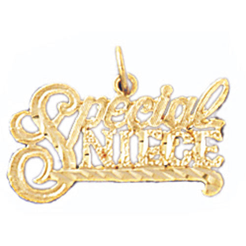 14k Yellow Gold Special Niece Charm