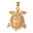 14k Yellow Gold Turtles 3-Dmoveable Charm