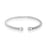 Sterling Silver Rhodium Plated and CZ Italian Bangle