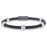 Sterling Silver Rhodium Plated with 5 stations of CZ Italian Beaded Bangle