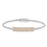 Sterling Silver Rhodium Plated and CZ Bar Bangle