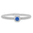 Sterling Silver Rhodium Plated with Cushion Simulated Gemstone and CZ Bangle