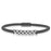 Sterling Silver Rhodium Plated and Criss Cross CZ Bar Bangle