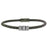 Sterling Silver Rhodium Plated and CZ Italian Mesh Bangle