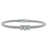Sterling Silver Rhodium Plated and CZ Italian Mesh Bangle