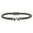Sterling Silver Rhodium Plated with CZ Infinity Mesh Italian Bangle