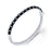 Sterling Silver Rhodium Plated and Enameled Bangle