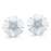 Sterling Silver Rhodium Plated and CZ Earrings