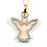 Sterling Silver Gold Plated and CZ Angel Necklace