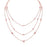 Sterling Silver Rhodium Plated and CZ Strand Necklace