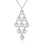 Sterling Silver Rhodium Plated and CZ Necklace