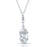 Sterling Silver Rhodium Plated with White Enameled and CZ  Shoe Necklace