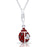 Sterling Silver Rhodium Plated and CZ Lady Bug Necklace